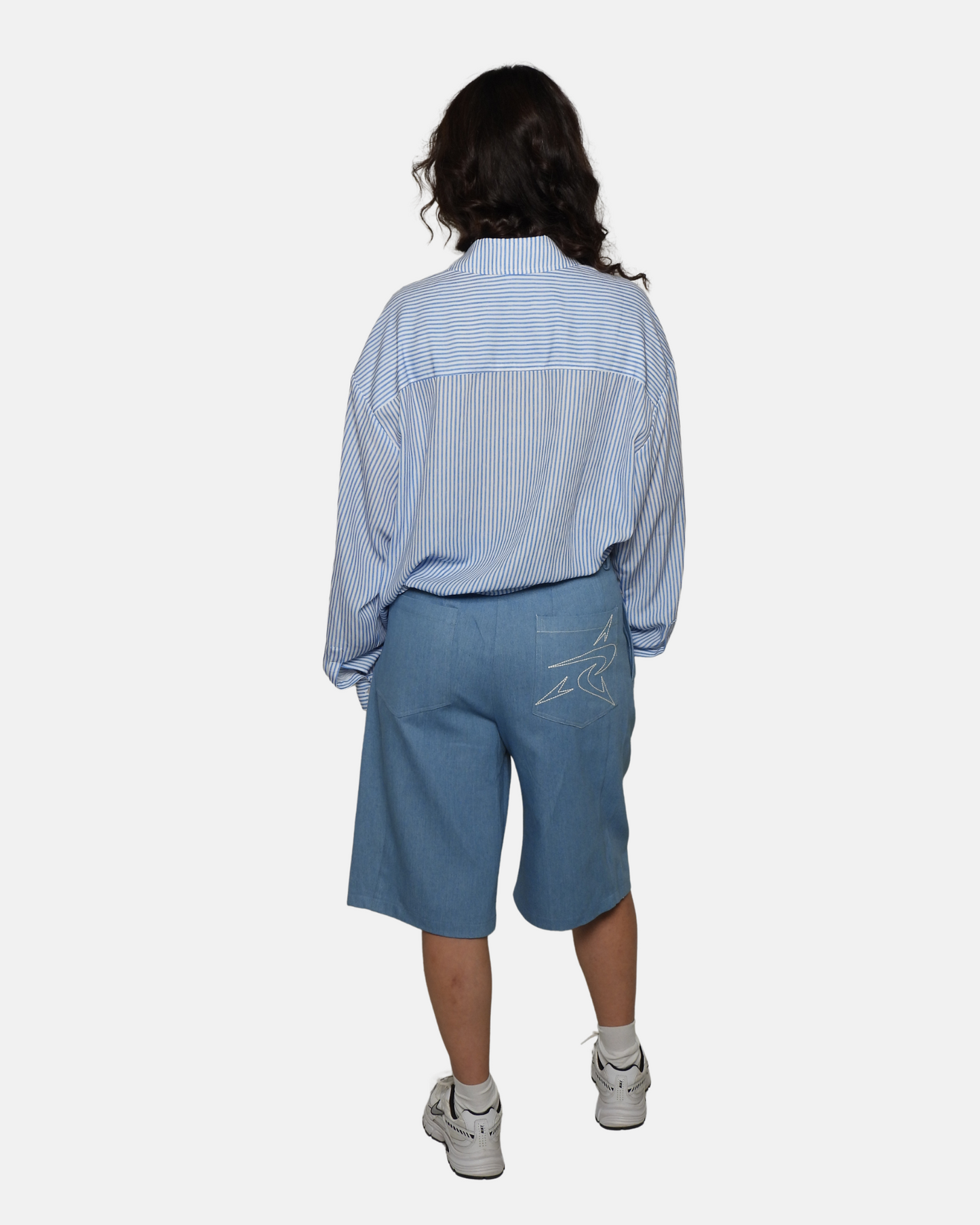 Blue Striped Boxy Shirt