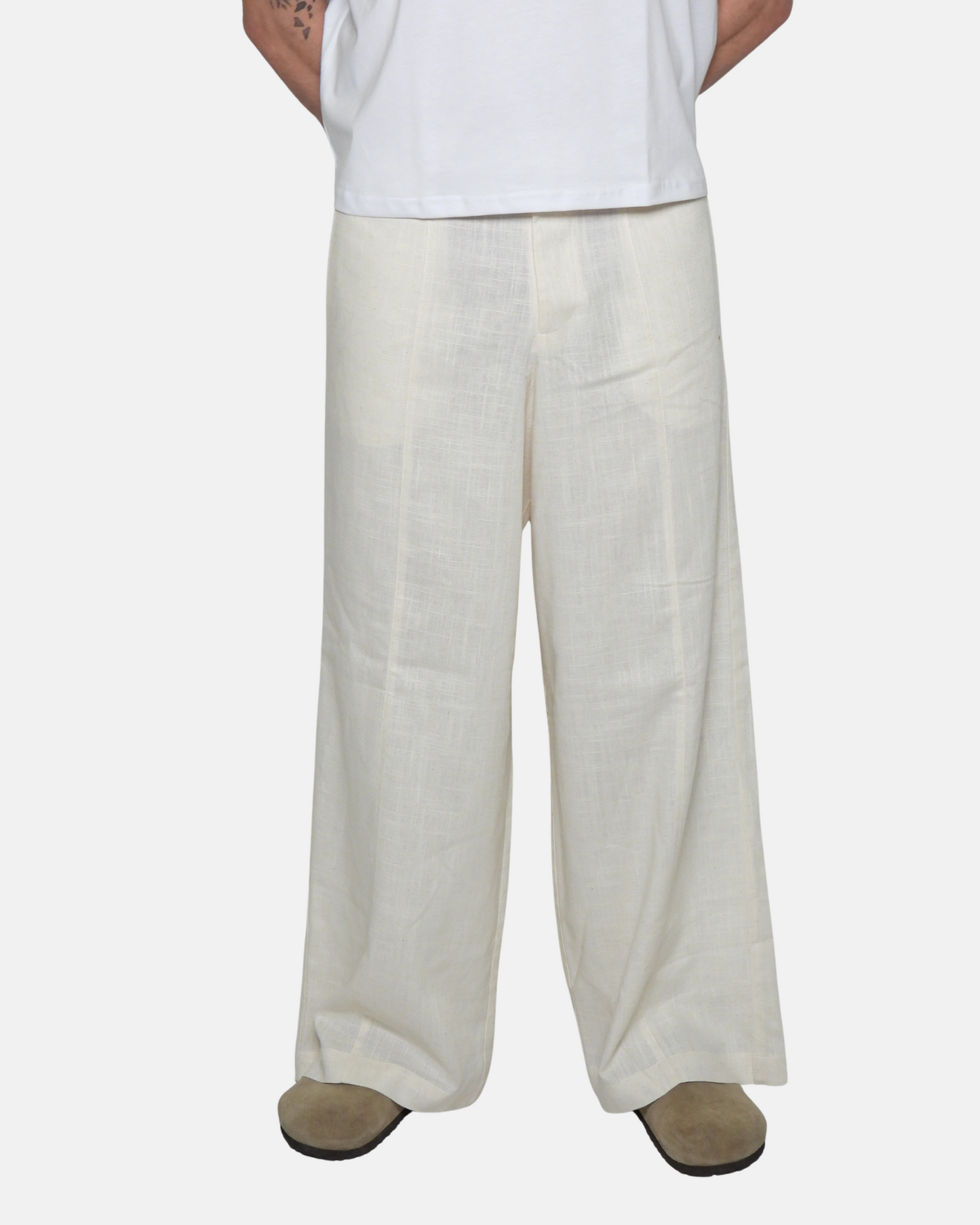 Beige Linen Pants