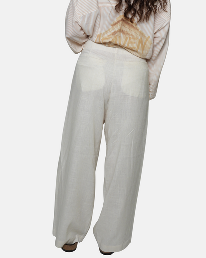 Beige Linen Pants