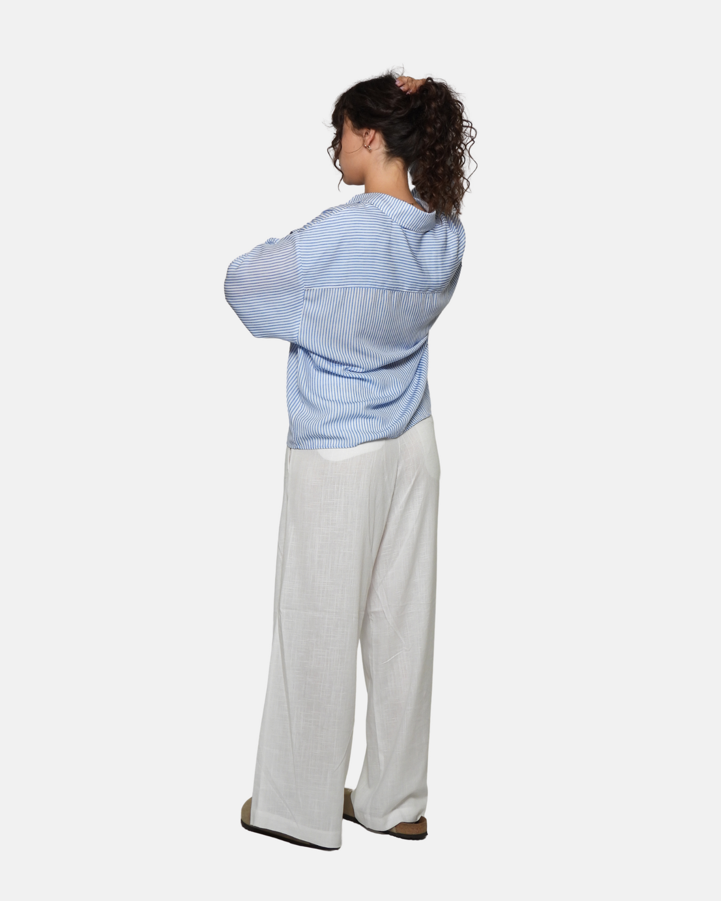 Blue Striped Boxy Shirt