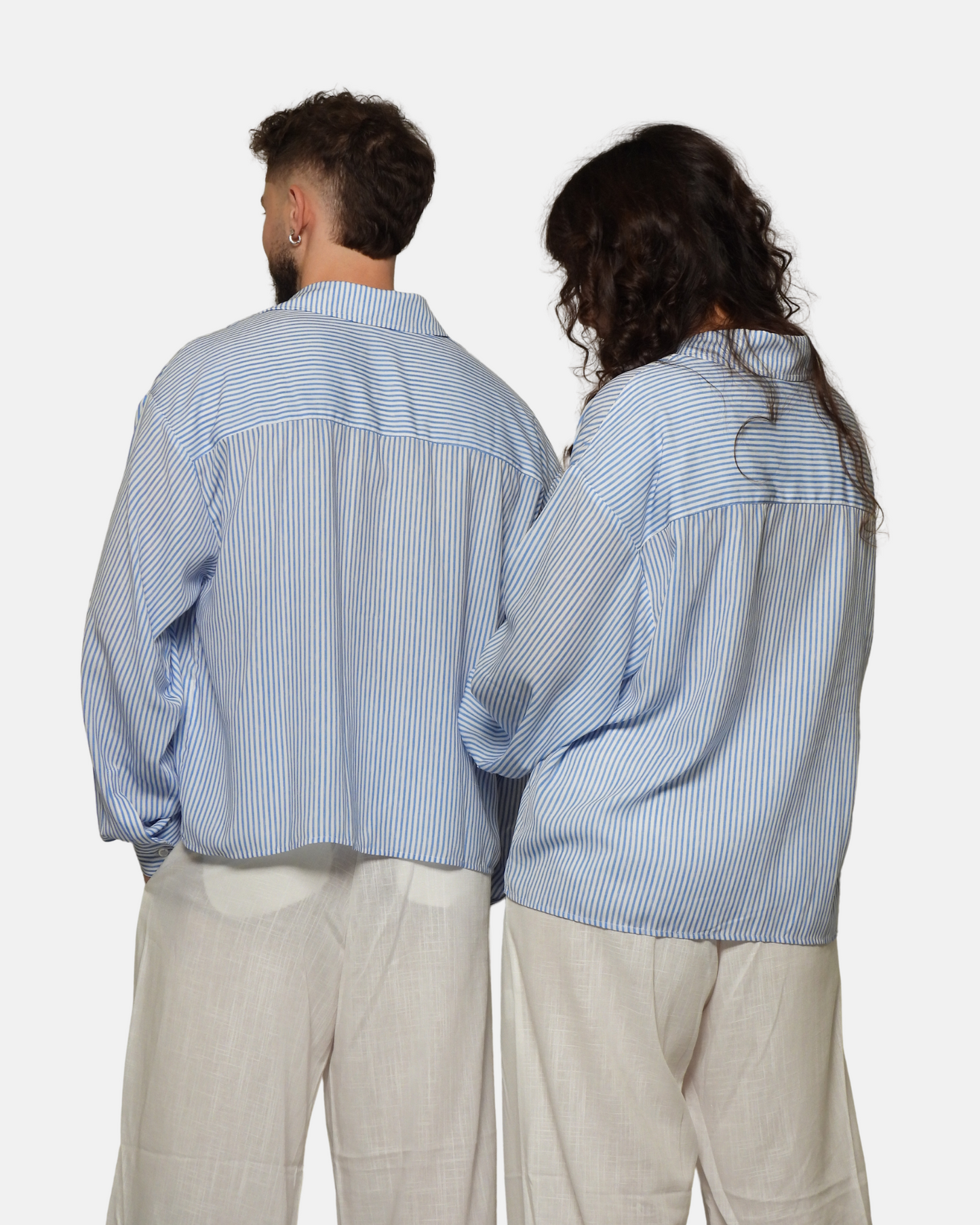 Blue Striped Boxy Shirt